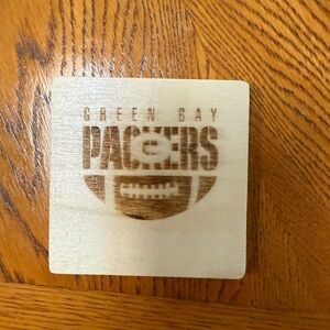 Green Bay Packers Wooden Coaster
